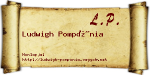 Ludwigh Pompónia névjegykártya